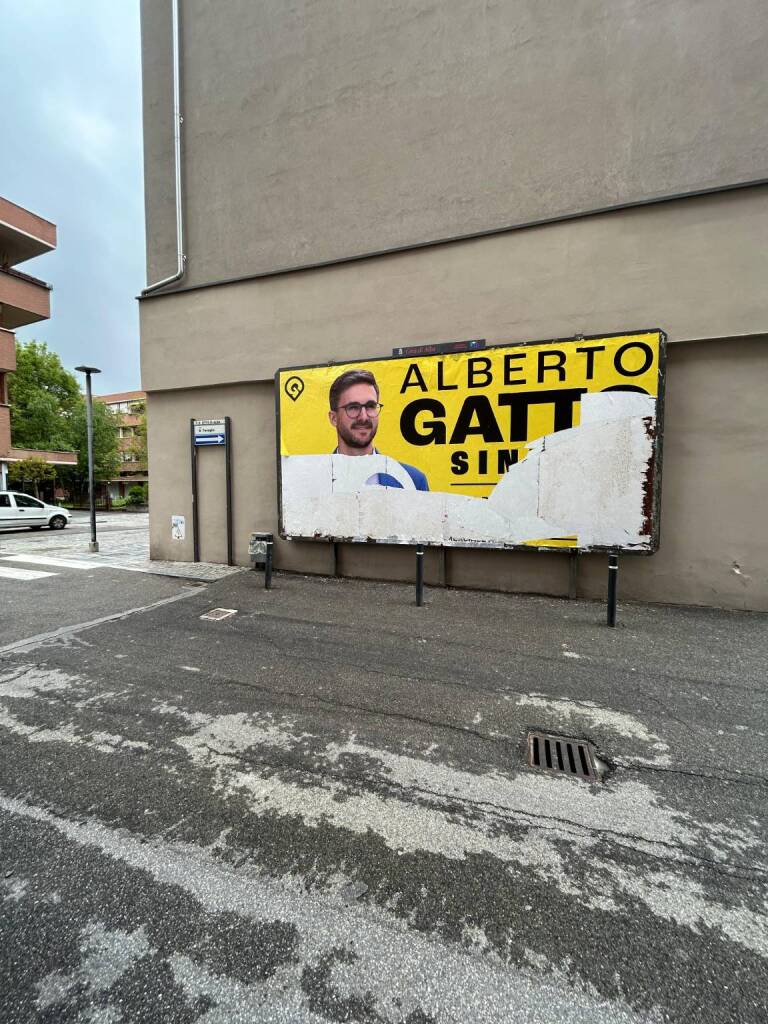 Alba, vandalizzato manifesto elettorale di Alberto Gatto