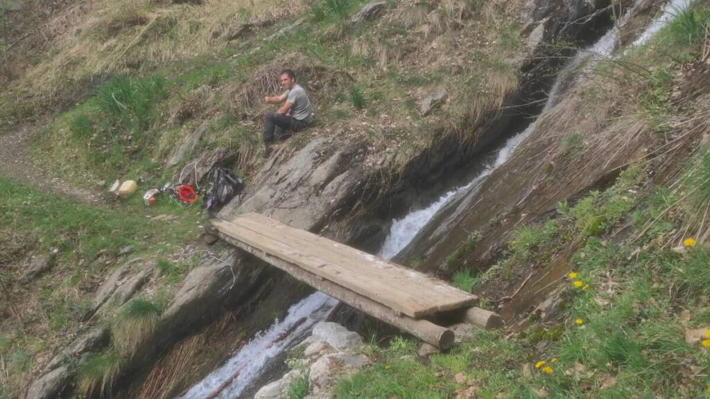 LA PASSERELLA DEL VALLONE DELLA SAUMA A SANT'ANNA DI VALDIERI - C. AUDISIO