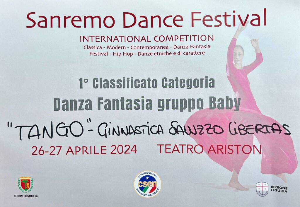 La Ginnastica Saluzzo Libertas impegnata al "Sanremo Dance Festival" - LE IMMAGINI
