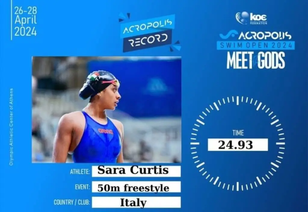 Doppio bronzo per Sara Curtis agli Acropolis Swim Open 2024