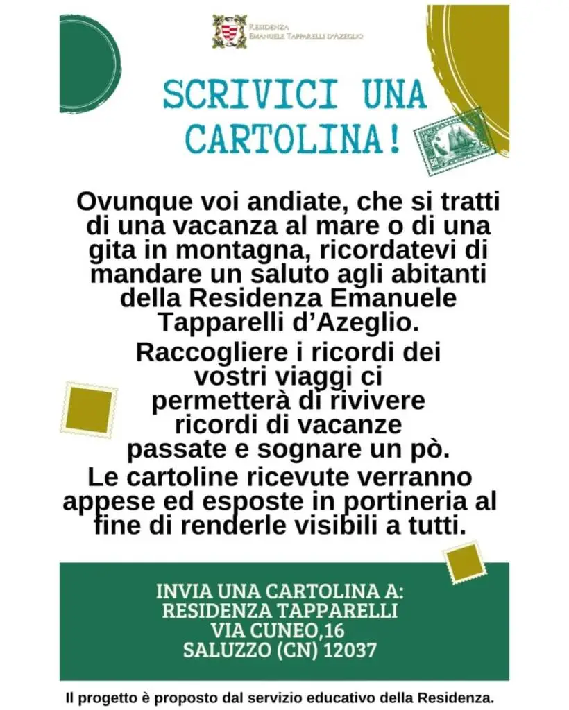 “Scrivici una cartolina!” l’invito del Tapparelli D’Azeglio di Saluzzo