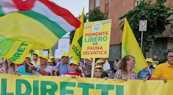 Basta cinghiali: gli agricoltori in corteo sotto il grattacielo della Regione