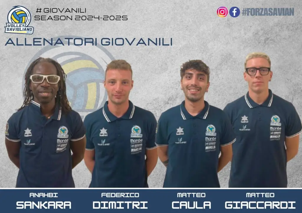 Volley Savigliano, lo staff tecnico 2024/2025 del settore giovanile